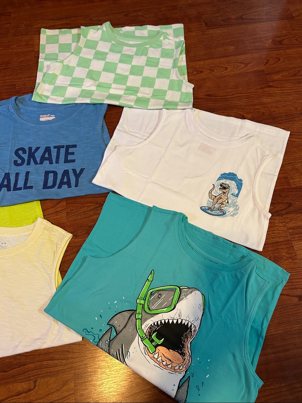 Bundle of 5 Cat & Jack Boys Tank Tops XL 14 - Picture 3 of 9